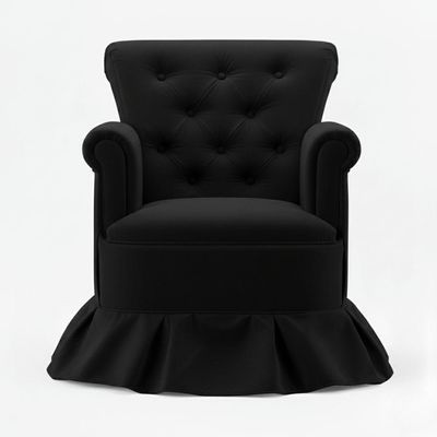 Poltrona Amamentação Quarto Bebê Confortável Descanso Sala Leitura Suede Preto