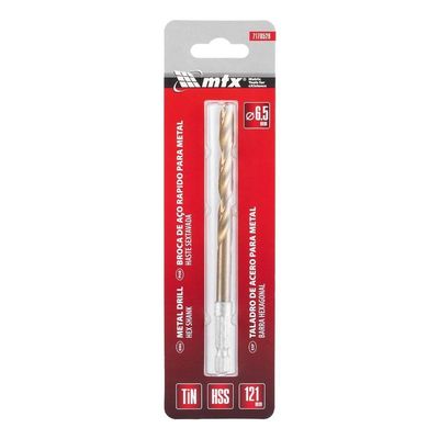 Broca Aço Rápido 6,5mm Haste Sextavada 1pc Mtx