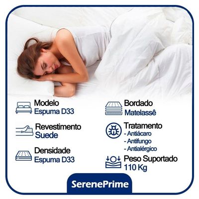 Cama Box Baú Solteiro Sintético + Colchão De Espuma D33 - - 88cm Branco