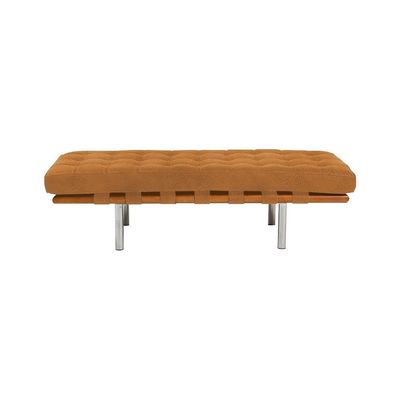 Banco Capri Barcelona 1,80m Couro Natural Caramelo