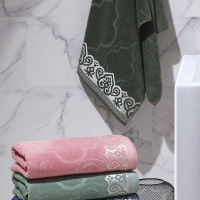 Toalha De Banho Marrocos Avulsa 01 Peça 400g/m² 1,40m X 70cm 100% Algodão - Verde Musgo