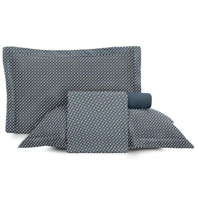 Jogo De Cama Queen 4 Peças Altenburg Toque Acetinado Slim Azul