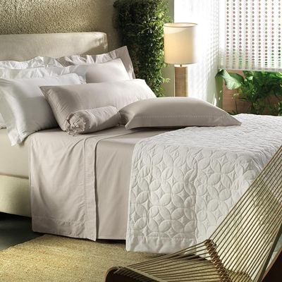 Jogo De Cama Queen Altenburg Bordados Em Cetim 300 Fios Cerclê Branco