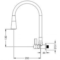 Torneira Para Cozinha com Ducha Cromado de Parede C62 Vtp622cwb Esteves Torneira Para Cozinha Cl