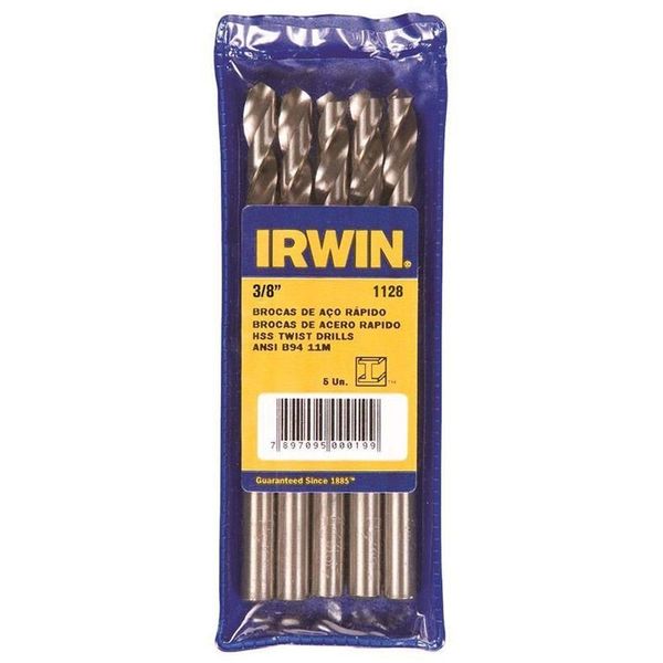 Broca Aço Rápido Irwin S 3/8"-1128 Com 5 Peças - Irwin