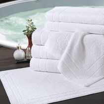 Toalha De Rosto Suite Gold 80cm X 50cm 450g/m² Hotelaria 1 Peça 90% Algodão 10% Poliéster - Branco