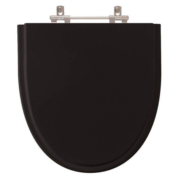 Assento Sanitário Poliester Studio Preto Para Vaso Incepa