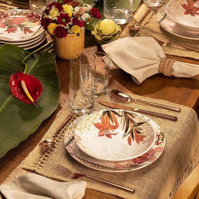 Aparelho De Jantar 30 Peças Buque Tropical Oxford