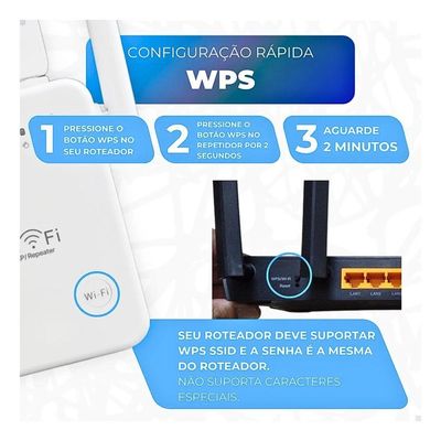 Repetidor De Sinal Wireless 2.4ghz Com 4 Antenas