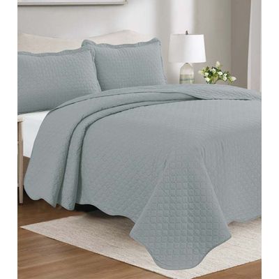 Colcha Focus King Camesa Cinza UN / Cinza