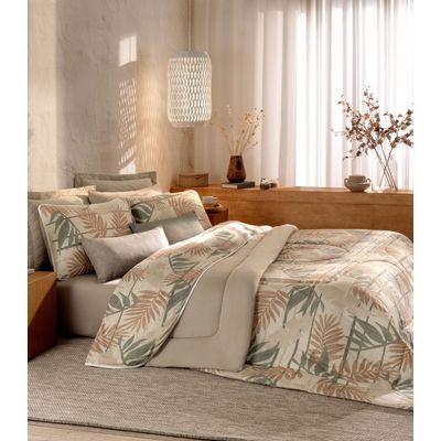Edredom Queen Estampado Vivaldi Bege UN / Bege