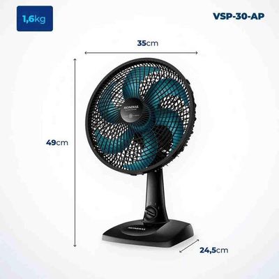 Ventilador De Mesa Mondial Super Power Vsp30 Azul 220V