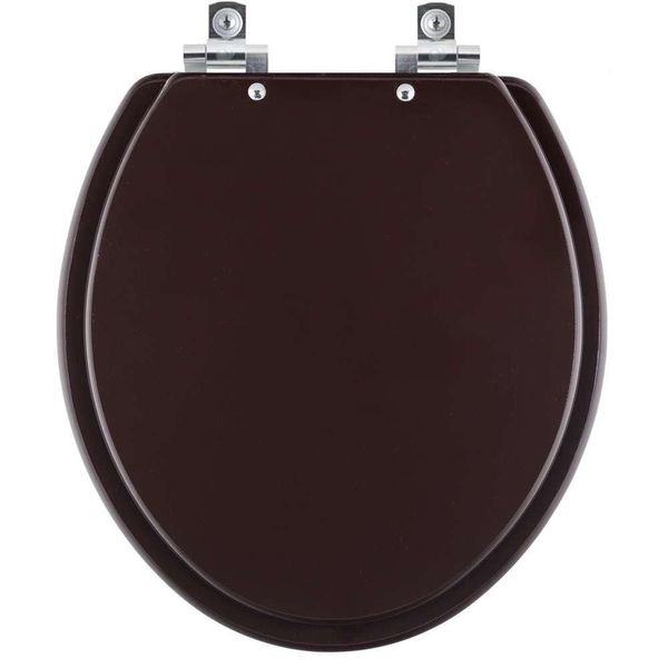 Assento Sanitário Com Fechamento Lento Convencional Oval Marrom Fosco Para Todos Os Fabricantes