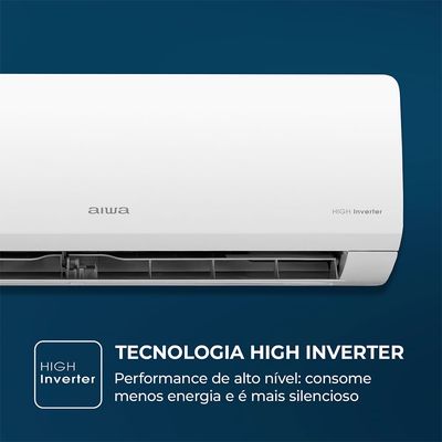 Ar Condicionado AIWA Split High Wall High Inverter 9.000 BTUs Quente e Frio AWS-AC-9QF-EU 220V