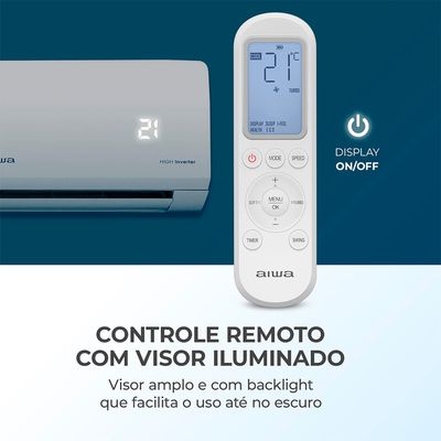 Ar Condicionado AIWA Split High Wall High Inverter 12.000 BTUs Frio AWS-AC-12F-EU 220V 220V