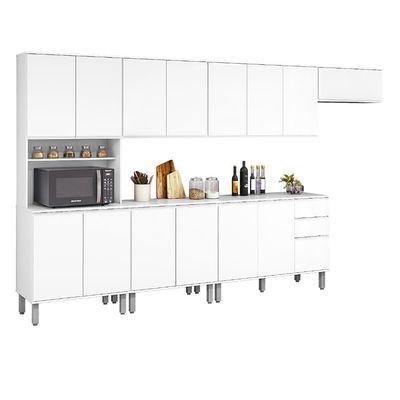 Cozinha Completa Nina 6 Módulos Branco