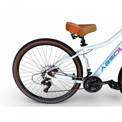 Bicicleta Aro 29 Feminina Absolute Hera Retrô Vintage 21v Shimano Selim  Cesta Branco Tam 15