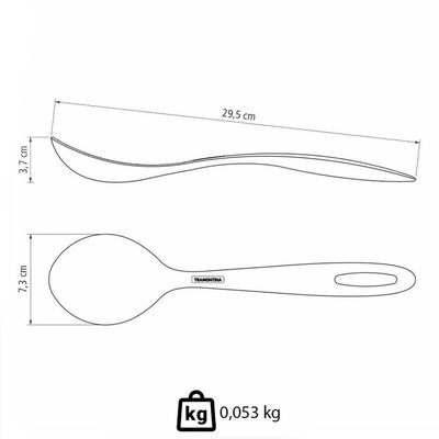 Colher Para Servir Tramontina Ability Em Nylon Preto 25156100