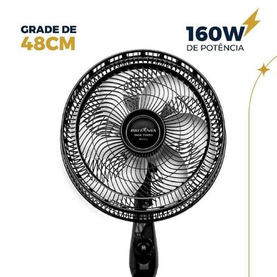 Ventilador De Coluna Britânia 6 Pás De 40cm 160W BVC41A 110V