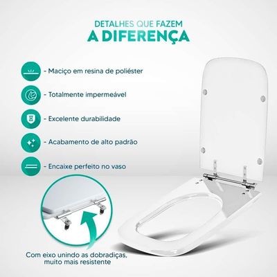 Assento Sanitário Poliester Tivoli Verde Amazonia Para Ideal Standard