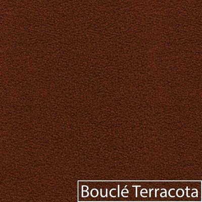 Kit 2 Poltronas Dália Luxo Moderna Estofada Design Sofisticado Com Base Ferro Preto Bouclé Terracota