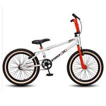 Bicicleta Aro 20 Bmx Pedivela Monobloco Em Aço Drop P03 Branco E Laranja - D'rossi