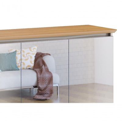 Buffet Classic 3 Portas Off White Com Nature E Espelho - Imcal Móveis