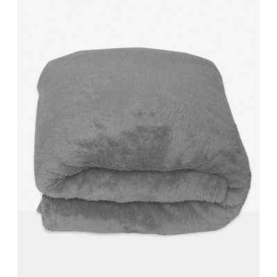 Manta De Microfibra Lisa Solteiro Rovitex Home Cinza UN / Cinza