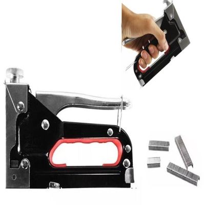 Kit Grampeador Pinador Tapeceiro Profissional Maleta Kit Completo 4 A 14mm 300 Grampos Pregos