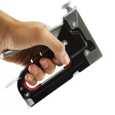 Kit Grampeador Pinador Tapeceiro Profissional Maleta Kit Completo 4 A 14mm 300 Grampos Pregos