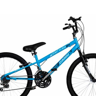 Bicicleta  ARO24 21M. MASC FLASH Cores Cairu - 311891  Azul Turquesa