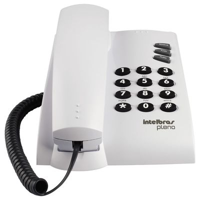 Telefone com Fio Intelbras Pleno sem Chave Cinza Artico