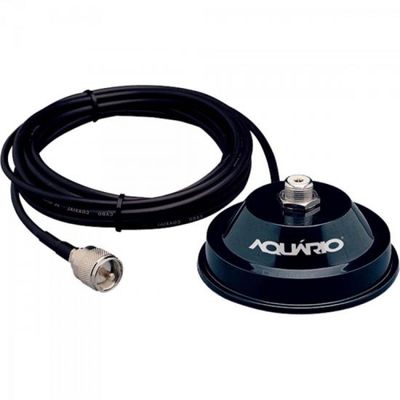 Suporte Magnético para Antena Movel Aquário M-700K Base Magnética com Cabo RG058 de 4 Metros