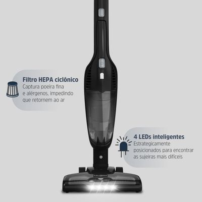 Aspirador de pó vertical sem fio 2 em 1 Ultra Clean Polishop Bivolt