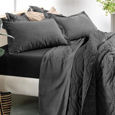 Jogo De Cama Solteiro 3 Peças Altenburg Toque Acetinado Slim Preto