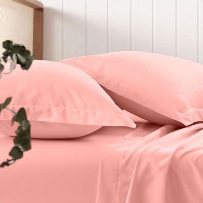 Lençol Com Elástico Queen Altenburg Toque Acetinado Rosa