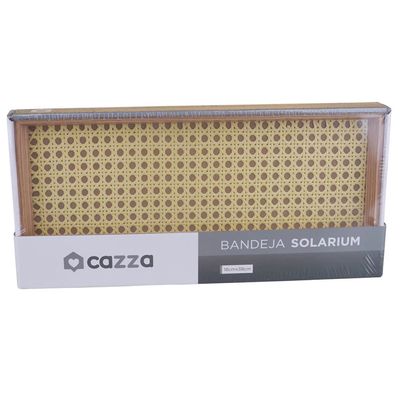 Bandeja Decorativa Cazza Solarium em MDF 18cm x 38cm UNICA