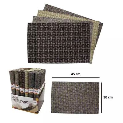 Jogo Americano Imporiente em Rami Retangular 45x30cm 1 Peça - Item Sortido UNICA