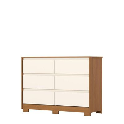 Cômoda 6 Gavetas Layla Casa 812 Cinamomo Com Off White