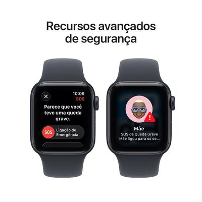 Apple Watch SE 3 GPS 40mm Pulseira Esportiva P/M Meia-Noite