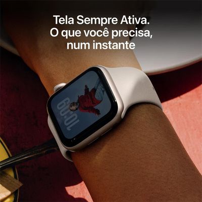 Apple Watch SE 3 GPS 40mm Pulseira Esportiva P/M Meia-Noite