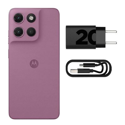 Smartphone Motorola Moto G17 Tela 6,7 128GB 4G Câmera 50MP Rosa Quartzo