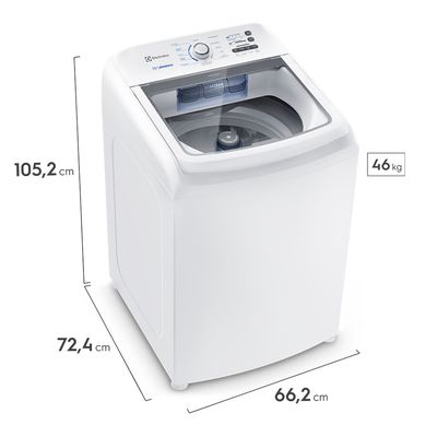 Máquina de Lavar Electrolux 15kg Branca Essential Care com Cesto Inox e Jet&Clean (LED15) 127V