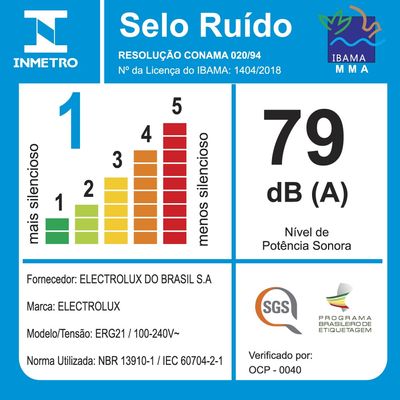Aspirador de Pó Vertical Sem Fio Electrolux Ergorapido 2 em 1 Cyclone até 21 min Branco (ERG21) Bivolt