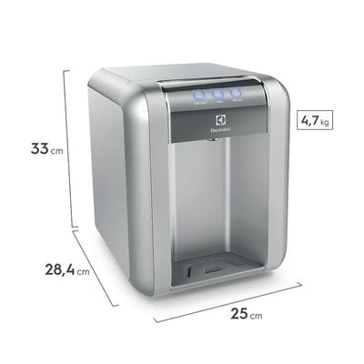 Purificador Electrolux Eletrônico Compacto Efficient Painel Digital Bivolt Cinza (PE11X) Bivolt