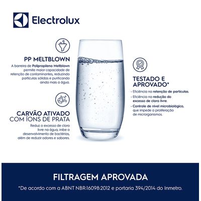 Filtro/Refil Original de Água para Purificador Electrolux - PE10B / PE10X Não se aplica