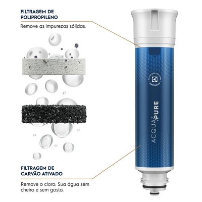 Filtro/Refil Original de Água Acqua Pure para Purificador Electrolux PC01B, PC01X, PE15B, PE15X e PE15P N/A