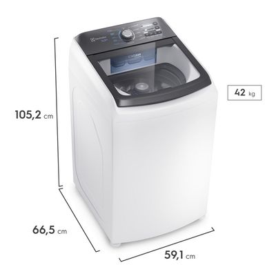 Máquina de Lavar Electrolux 14,5kg Branca Efficient Cesto inox e Jet&Clean (LEE15) 127V