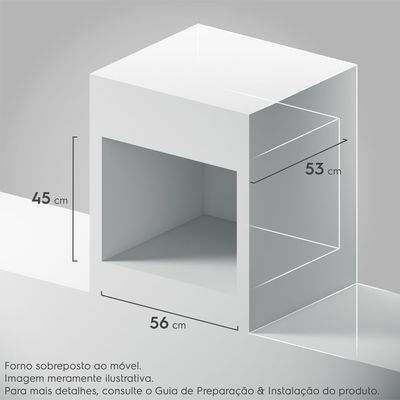Forno de Embutir Elétrico Continental 50L com TOPLimpaFácil (OC4EM) 127V