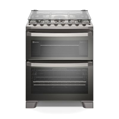 Fogão 5 bocas Electrolux Cinza Experience 2 Fornos, PerfectCook360 e Tripla Chama (FE5DC) 127V